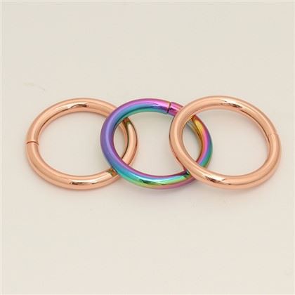 Hundakraga úr málmi O-hringur Kringlótt lyklakippur Vorhlið O-hringur sylgja